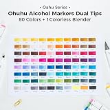 Ohuhu 80 Color Alcohol Markers Dual Tips AP Certified Art Set view 6