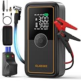 OlarHike 3000A Portable Heavy Duty Jump Starter with Air Compressor | 16000mAh &amp; 150PSI, 59.2Wh, Spark Proof,12V Battery Pack (8L Gas&amp;6L Diesel) with Boost, Light and Jumper Cables
