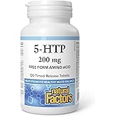 Natural Factors 5-HTP 200 mg, HIGH POTENCY, 120 Timed-Release Tablets, Free Form Amino Acid