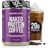 NAKED Mocha Latte Protein Coffee - Premium Colombian Iced Coffee Protein Shake Drink, Delicious Keto Friendly and Gluten Free, 17 Servings