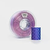 R3D Tri Color Silk PLA Filament, Co-Extrusion 3D Printer Filament 1.75mm, 30-370 mm/s High Speed PLA, Dimensional Accuracy +/- 0.02 mm, 1KG Plastic Spool (Silk Blue-Purple-Pink)
