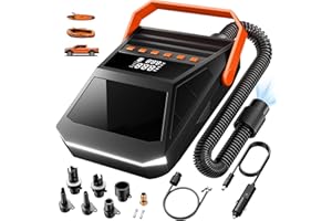 JSCARES 50PSI Paddle Board Pump Electric Portable High Pressure Sup Pump with Auto-Off/Deflate Function 12V DC Car Connector 