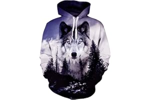Loveternal Mens Womens Fleece Liner Hoodies Novelty Graphic Pullover Hooded Sweatshirts
