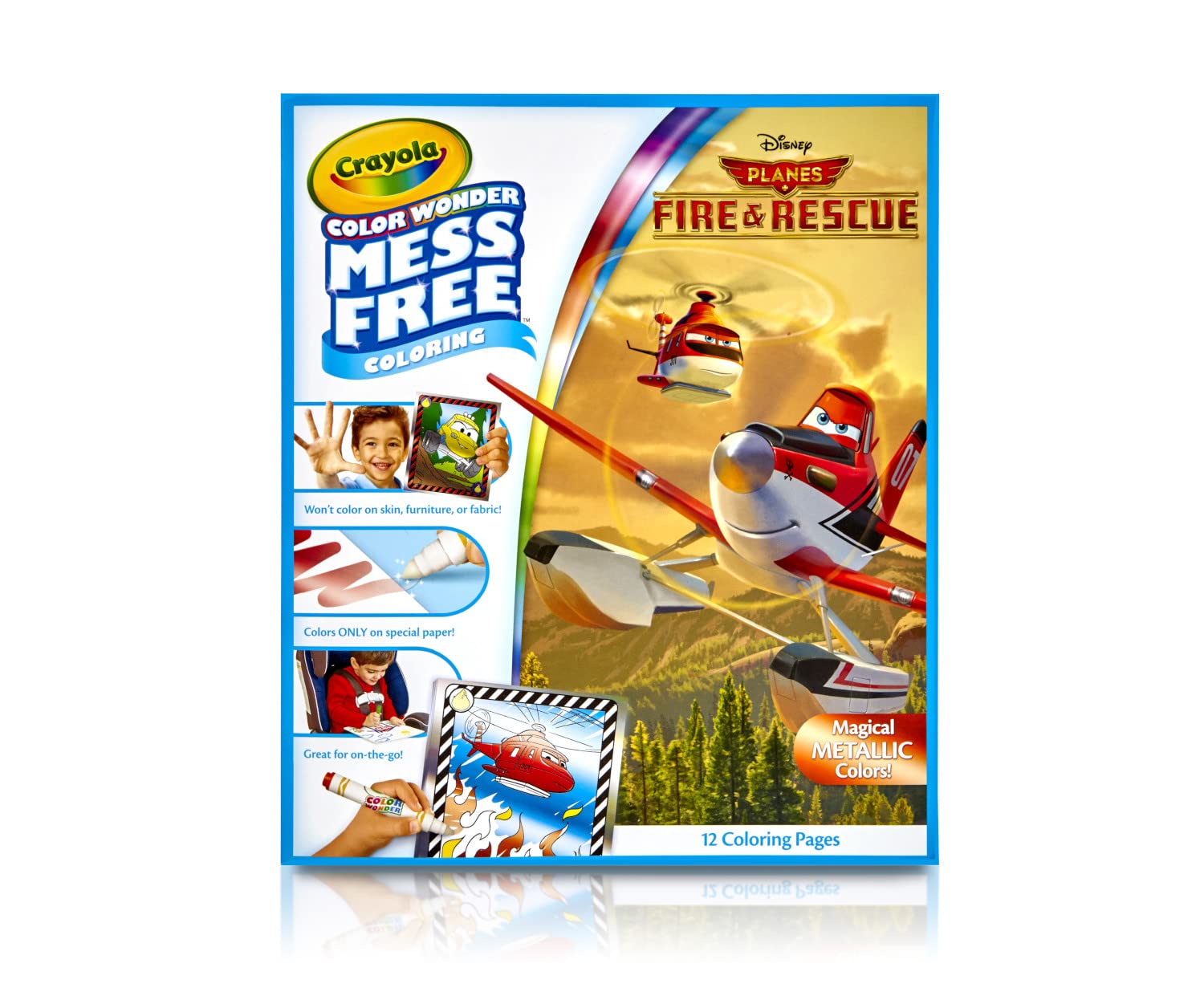 Crayola Planes Fire and Rescue Color Wonder Refill, 12 Mess Free Coloring Pages, Gift for Kids