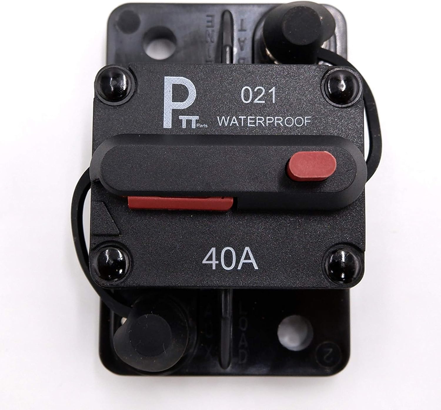 parts PTT Hi-Amp 1/4'' studs Circuit Breaker 40 Amp 12V 48VDC Waterproof IP67 Thermal Battery Switchable Power Reset Inline Fuse Holder Protection for Marin RV Caravan Trailer Troller Bus Heavy Truck - Image 3