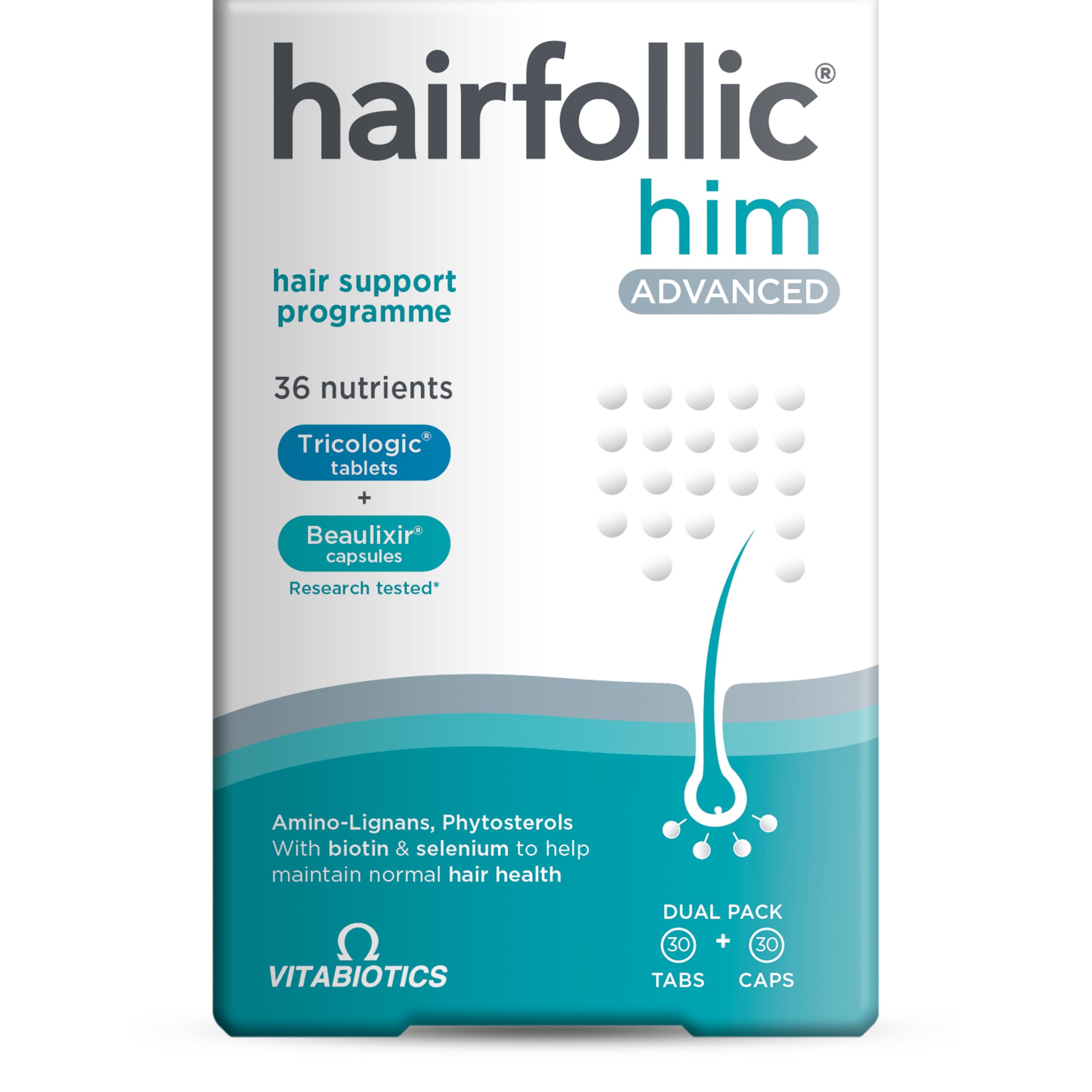 Hairfollic Him Advanced Hair Health Support Tablets for Men