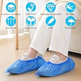 Flintronic Plastic Shoe Covers 100 Pcs Disposable Waterproof Non slip view 4