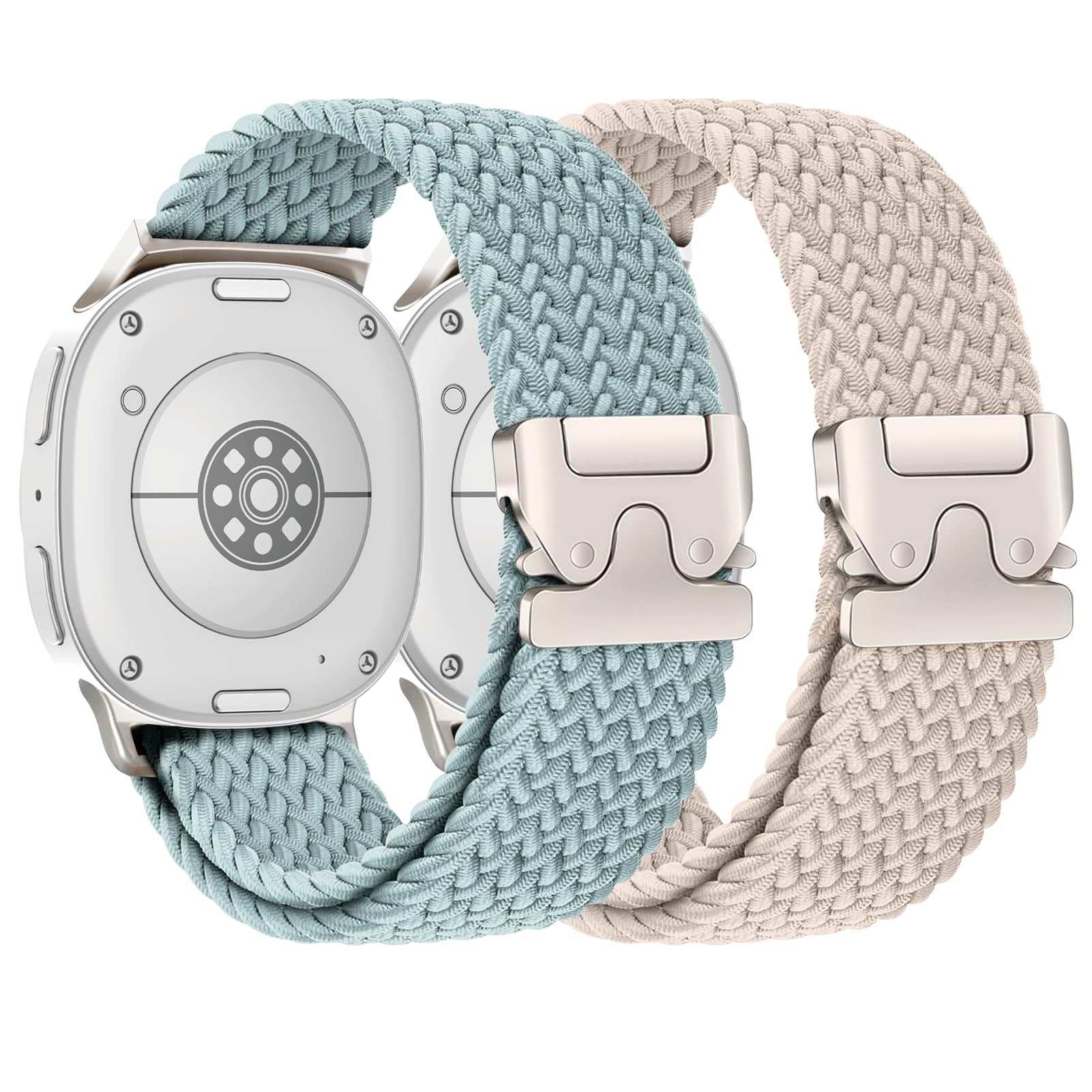 Photo 1 of Braided Bands for Samsung Galaxy Watch 8 Band 40mm 44mm/8 Classic 46mm Men Women,Parachute Buckle Stretchy Elastic Nylon Fabric Sport Strap for Samsung Galaxy Watch 8 Classic Band 46 44m 40 mm