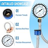ERGAOBOY 0-11 Bar 160 Psi Water Pressure Gauge 2" Dial Stainless Steel Hose Tap view 3