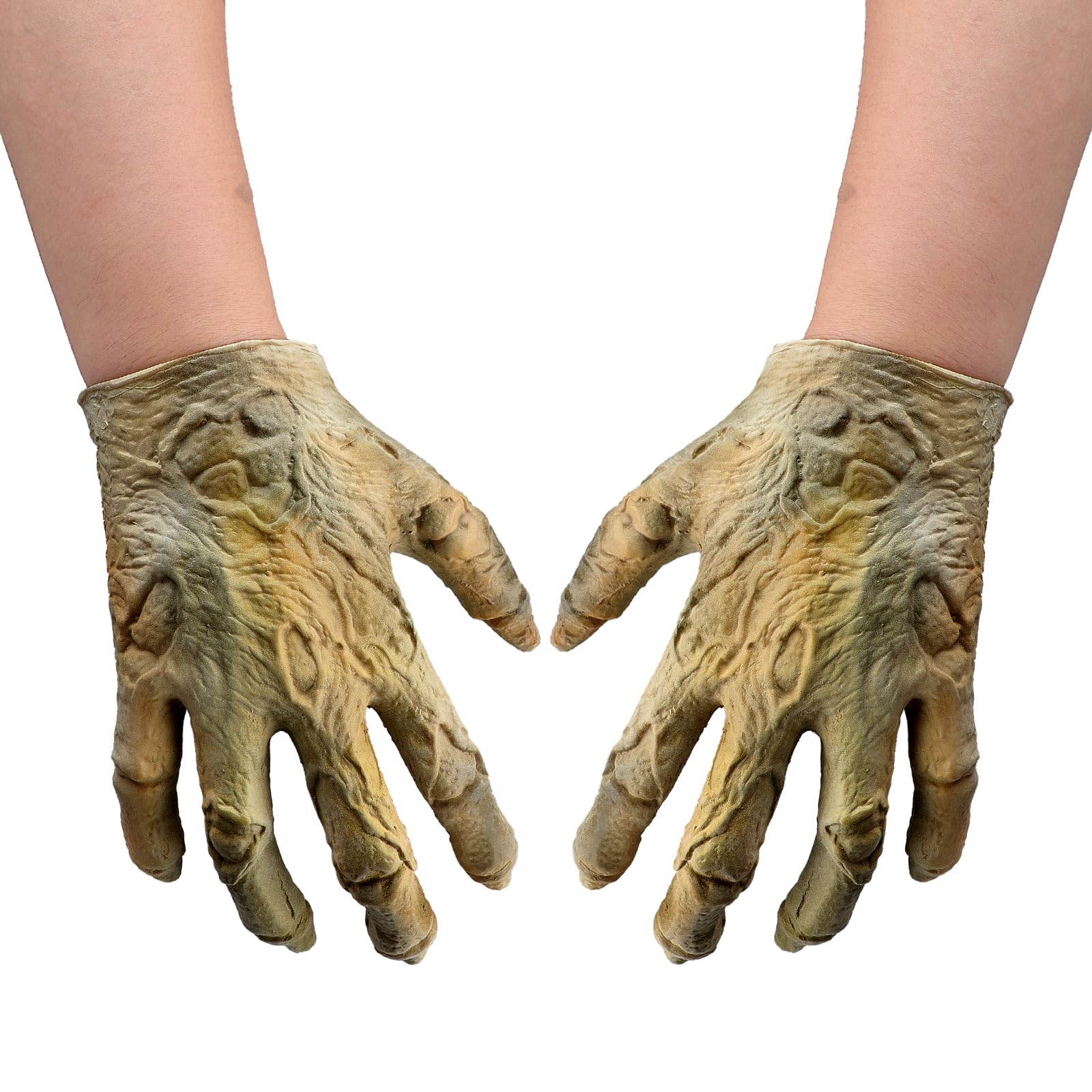 Faxianther Bloody Zombie Hand Gloves Men Women Horror Halloween Cosplay Masquerade Mardi Gras Grim Reaper Death Evil Devil Demon Skeleton Gloves Mitts Costume Accessory Dress Up Props Supplies