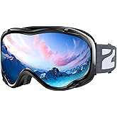 ZIONOR Lagopus B1 Ski Goggles OTG Anti fog Snow Goggles UV Protection Snowboard Goggles for Men Women Adult Youth
