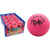 JA-RU Hi Bounce Pinky Ball (24 Balls) &ndash; Solid Pink 976-24p | Rubber Bouncy Balls for Kids, Outdoor Playground Toy, Stress Relief Toy &amp; Massage Balls, Bulk Party Favors &amp; Classroom Prizes