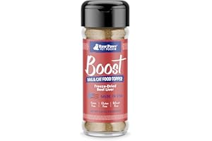 Raw Paws Boost Pet Food Topper Freeze-Dried Beef Liver, 2.8-oz, Made in USA, Dog Food Toppers for Picky Eaters, Cat Gravy Dog Gravy Topper for Dry Food, Beef Liver Sprinkles for Dogs, Cat Food Toppers