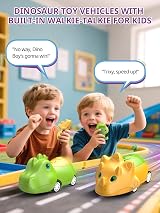 Inspireyes Kids Walkie Talkies 2 Pack Dinosaur Toys 3 7 48H Rechargeable view 3