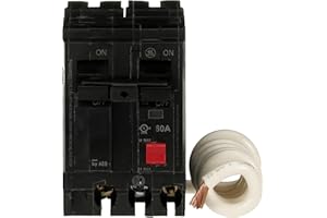 ABB Q-Line® THQL2160GFT2P 60A Circuit Breaker • 60 Amp Double Pole Ground Fault Breaker with Self-Test • 2-Pole Ground Fault Circuit Interrupter • Electrical Safety Switch