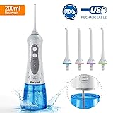 Water Flosser for Teeth,Morpilot Professional Cordless Dental Oral Irrigator,3 M