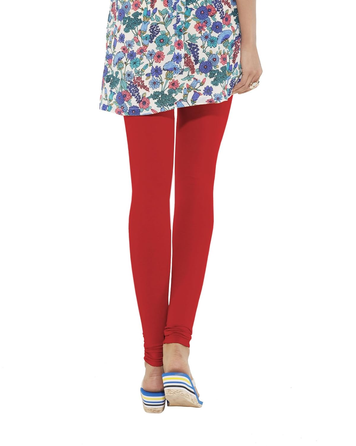 go colors womens' dk red churidar