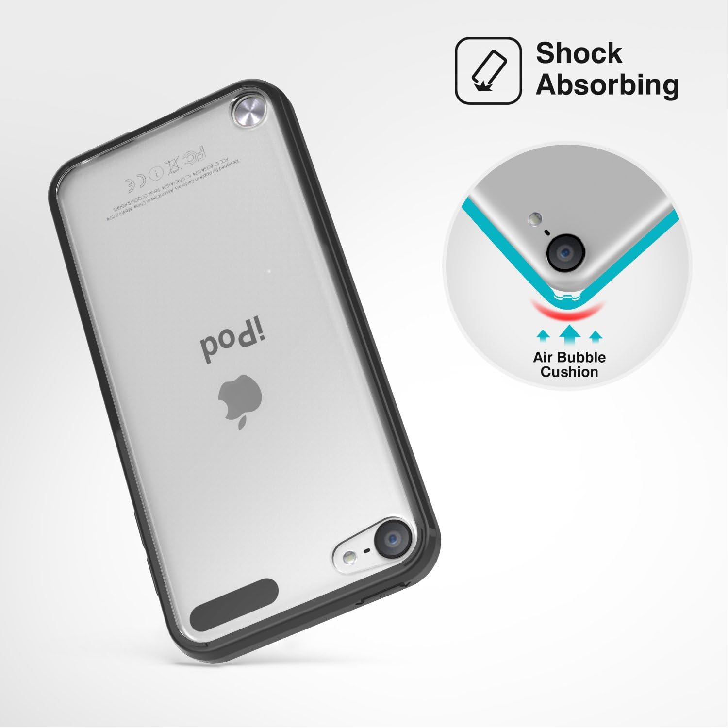 Amazon Ipod Touch 6 ケース Atic Apple Ipod Touch 第6世代 Ipod Touch 第5世代 用衝撃吸収 Tpu保護ケース Black Atic ケース