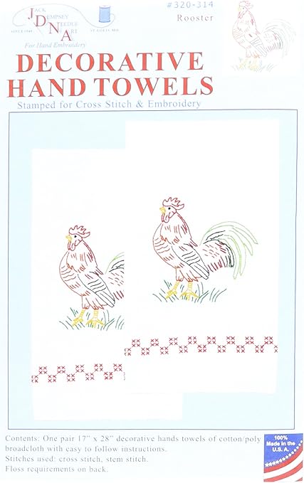 Amazon Com Jack Dempsey Stamped White Decorative Hand Towel 17