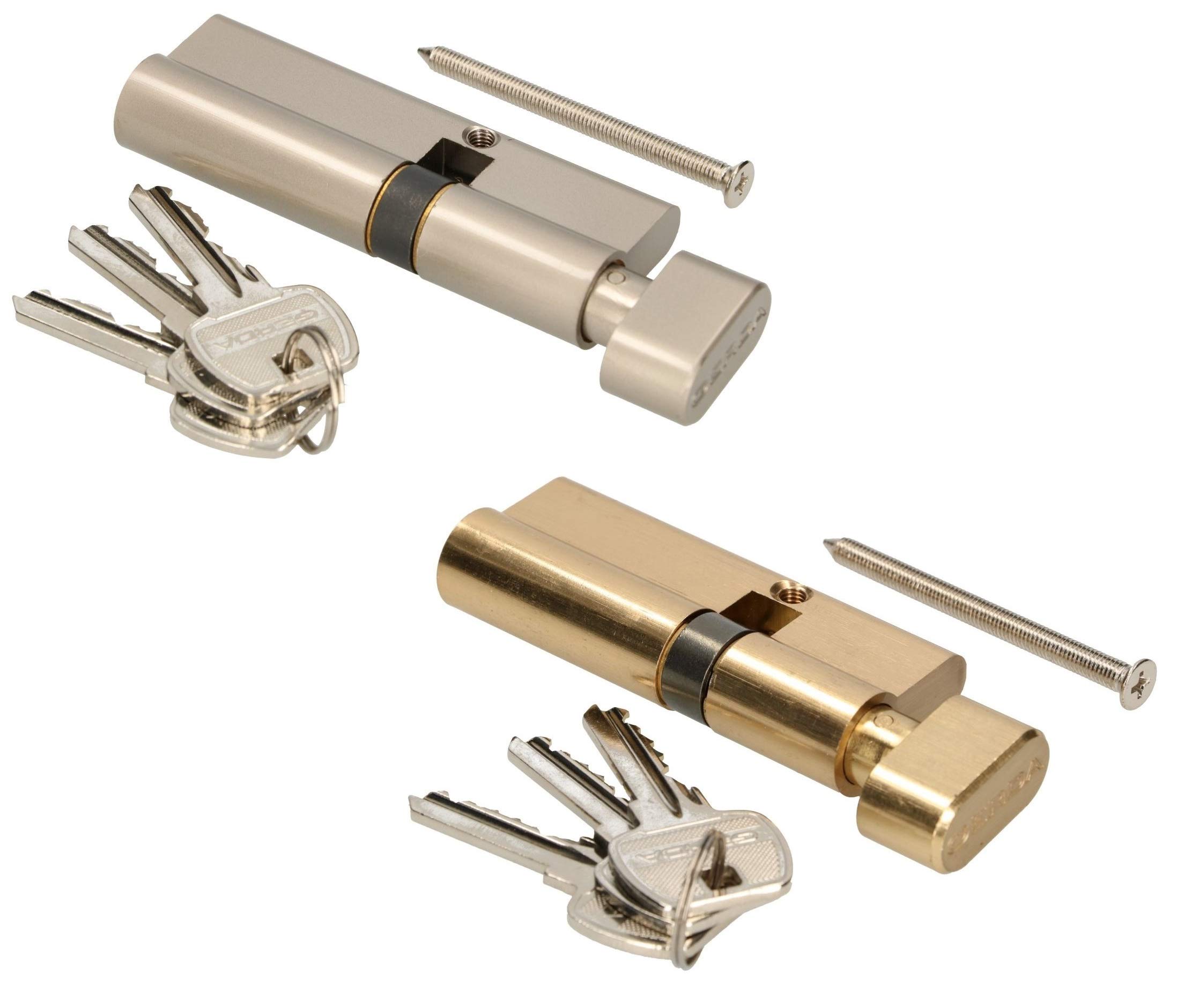 KOTARBAU - Cylinder Lock A 40 / B 40 - Profile Cylinder - Security Lock - Double - Material Brass