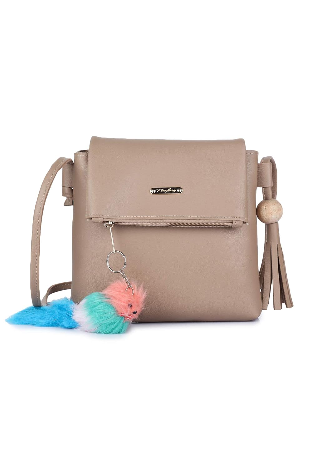 Download Buy GLOSSY Women's Sling Bag (vs7770851_Beige) at Amazon.in