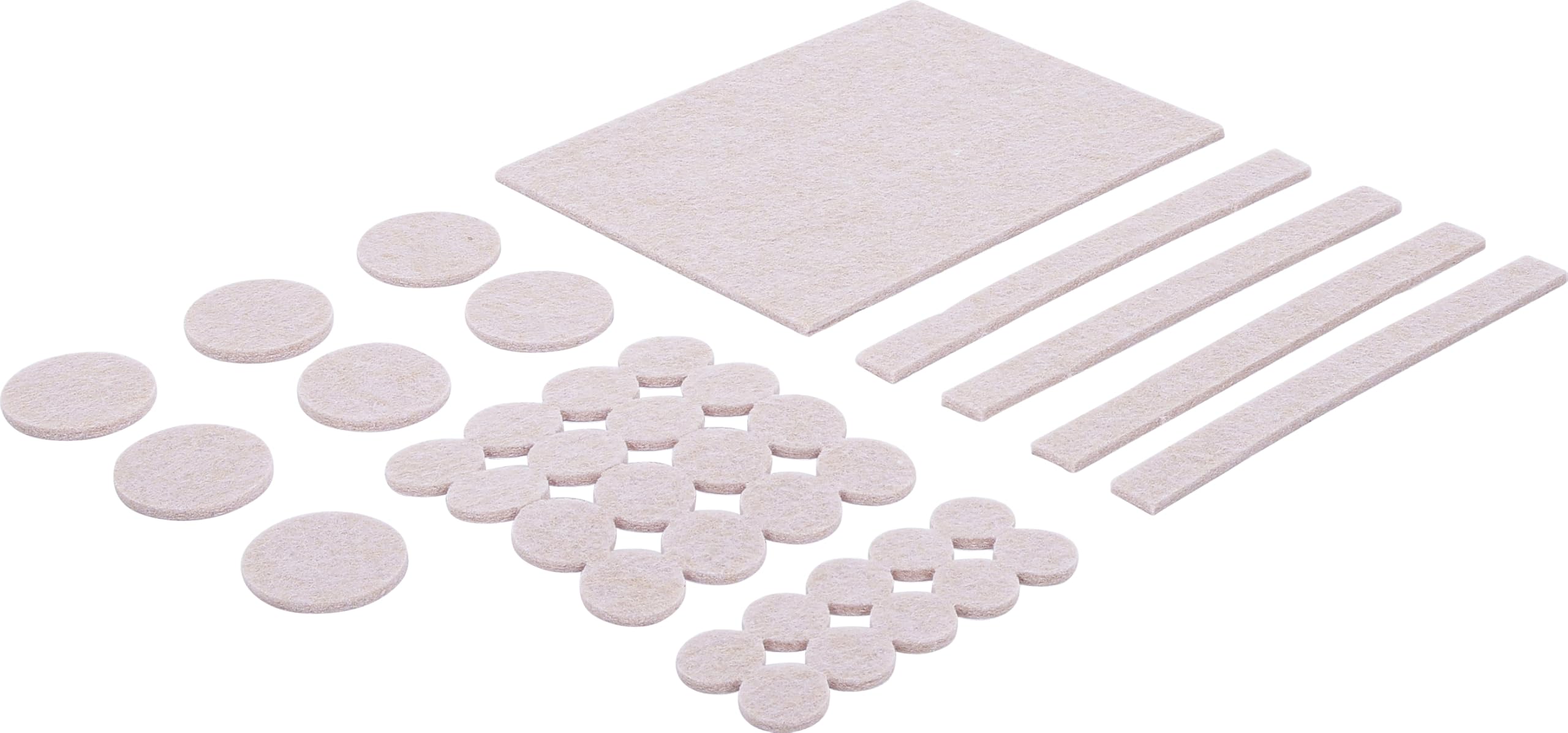 BGS Diy 80715 | Felt Pad Set | beige | 38 pcs.