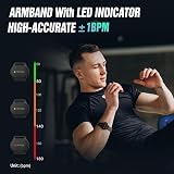 CYCPLUS Heart Rate Monitor Armband Bluetooth 5.1 ANT+ HR Zone LED IP67 Running view 3