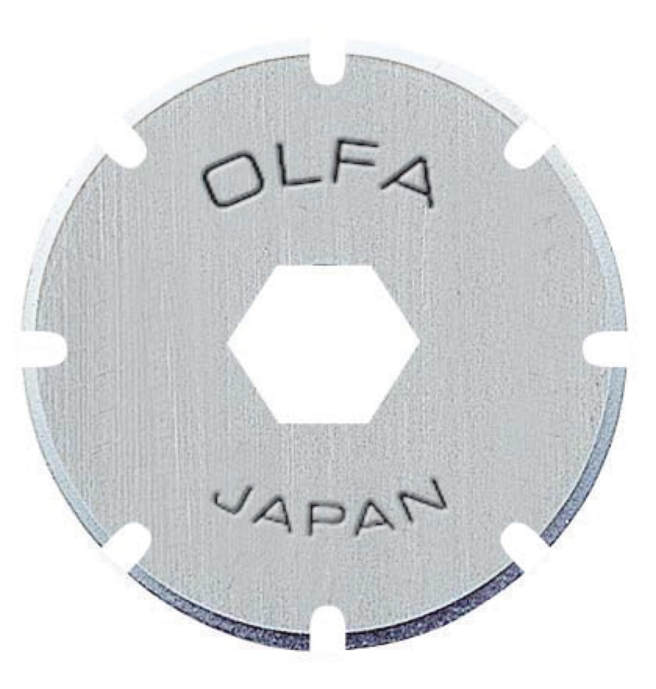 OLFA PRB18-2 - Pack de 2 cuchillas circulares perforadora 18x0,3 mm plateadas