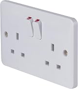 Schneider Electric Lisse 13A 2-Gang SP Switched Plug Socket White Urea view 2