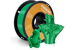POJECITY Kingroon PLA 3D Printer Filament, Dimensional Accuracy +/- 0.02 mm, 1 kg Spool(2.2lbs), 1.75 mm，Green