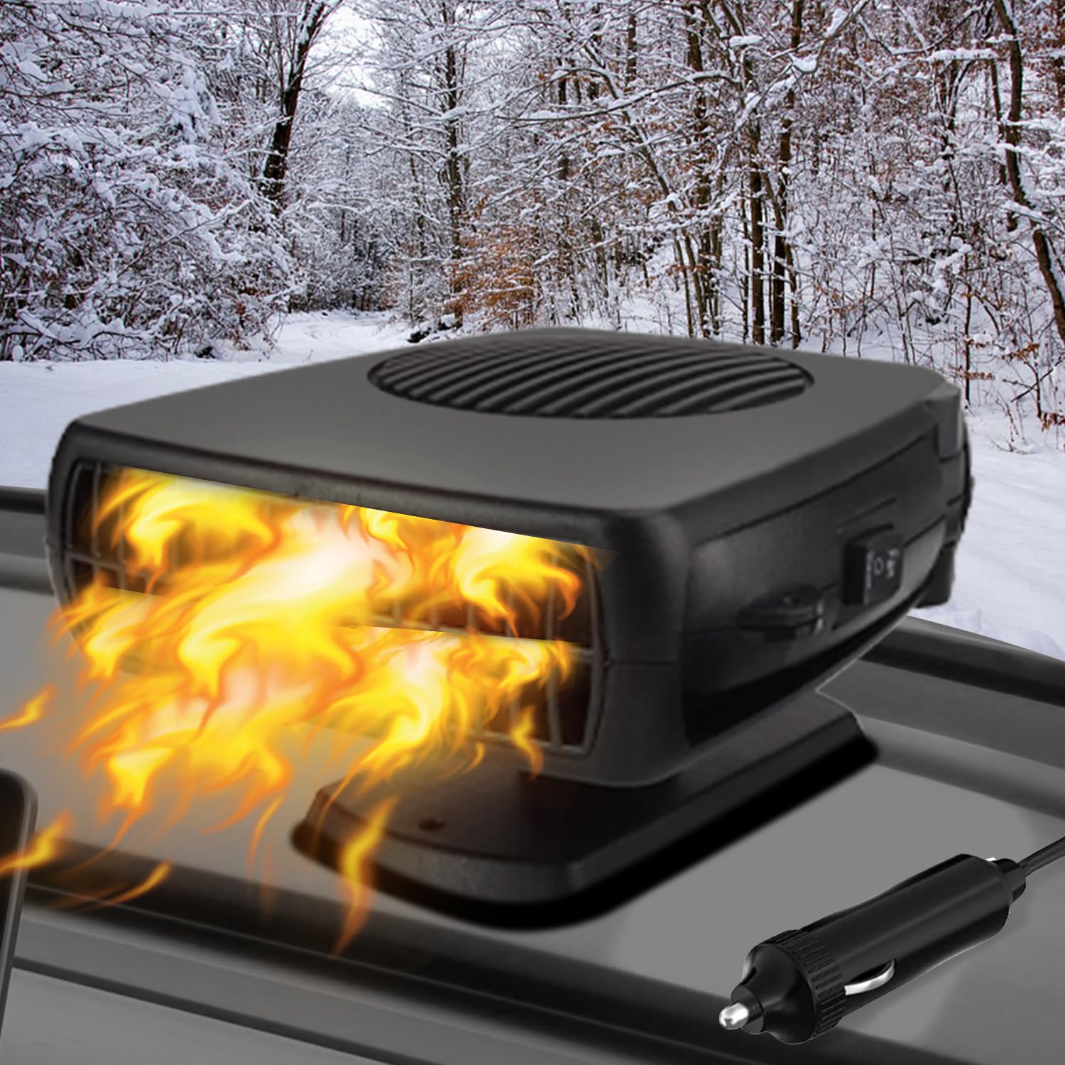 Photo 1 of ?New?Portable Car Heater, 12V 200W Heater for Car, Auto Car Heaters, Car Windshield Defogger Defroster,2 in 1 Fast Heating & Cooling, Auto Ceramic Heater Fan 360 Degree Rotary Defroster Defogger