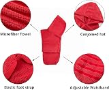 Geyecete Pineapple Grid Dog Drying Coat with Hood Red XL view 2