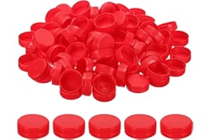 PATIKIL 38mm/1.5" Inner Plastic Bottle Cap, 200Pcs Replacement Screw Bottle Cap Storage Jug Lids for Craft DIY Juice Water Mi