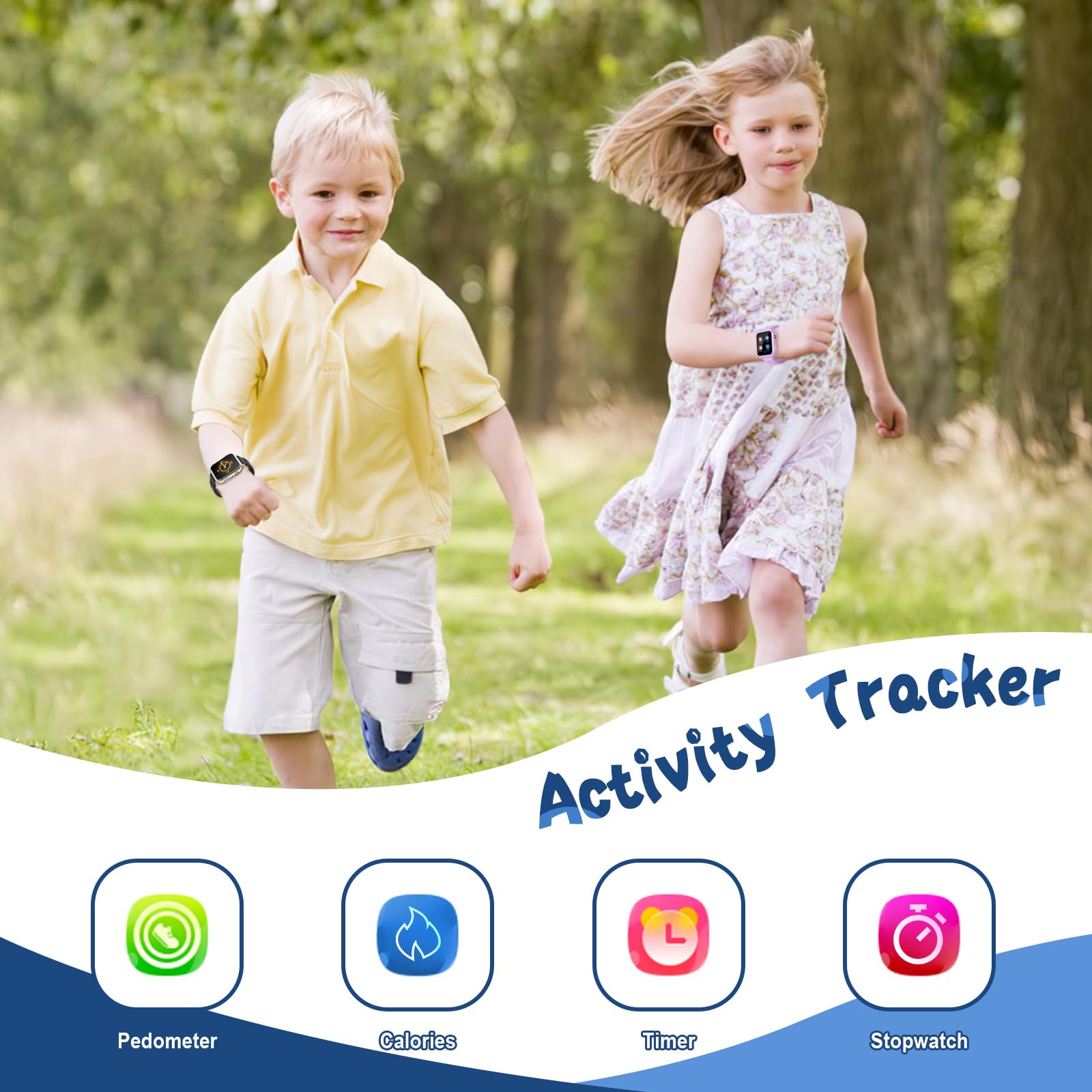 Sedzofan Kids Game Smart Watch with 24 Puzzle Games HD Touch Screen Camera Video Music Player Pedometer Alarm Clock Flashlight 12/24 hr Kids Watches Gift for 4-12 Year Old Boys Girls Toys for Kids