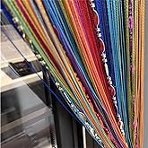 ave split 100cmX200cm Decorative Door String Curtain Beads Wall Panel Fringe Window Room Divider Blind for Wedding Coffee House Parts Door Divider Beads Tassel Screen Decoration (Colorfull 25)