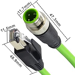 Lonlonty M12 to RJ45 Industrial Ethernet