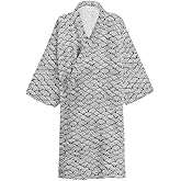 Ibluelover Kimono Robe for Men and Women Cotton Khan Steamed Bathrobe Yukata Japanese Spa Pajamas Sleepwear Nightgown Clothes