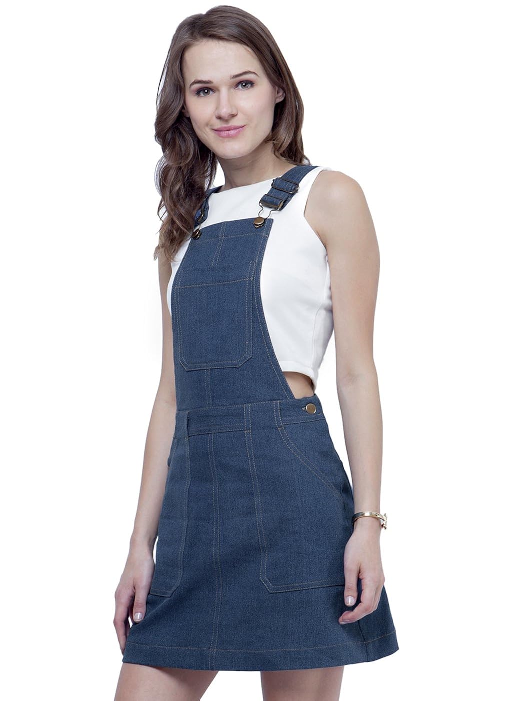 faballey women's denim a-line dress