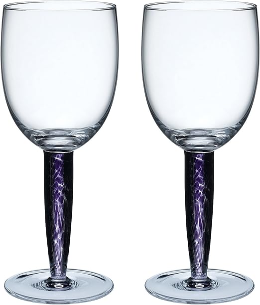 Amazon Com Denby Amethyst Red Wine Glass Set Of 2 Kitchen Dining