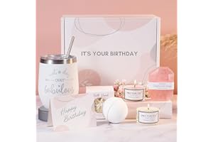 MYMATEZOE Birthday Gifts for Women - Surprise Her with Unique Spa Gift Baskets Set for Mom Sister Ladies Female Friends and Best Friend - Happy Bday Boxes Ideas for Woman