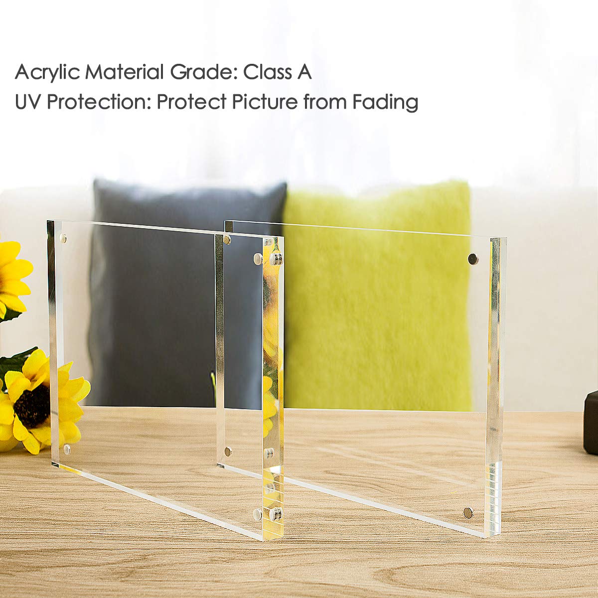 NIUBEE 5x5" Clear Acrylic Picture Frames 20 Thicker Blocks with Gift