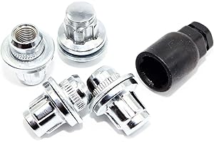 VERITEK PERFORMANCE Set of 4 Veritek 12x1.25mm 1.47 Inch OEM Mag Washer Style Factory Replacement Chrome Lug Nut Wheel Locks for Nissan Infiniti Factory Wheels
