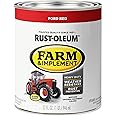 Rust-Oleum 280155 Farm & Implement Enamel Paint, Quart, Ford Red, (Pack of 1)