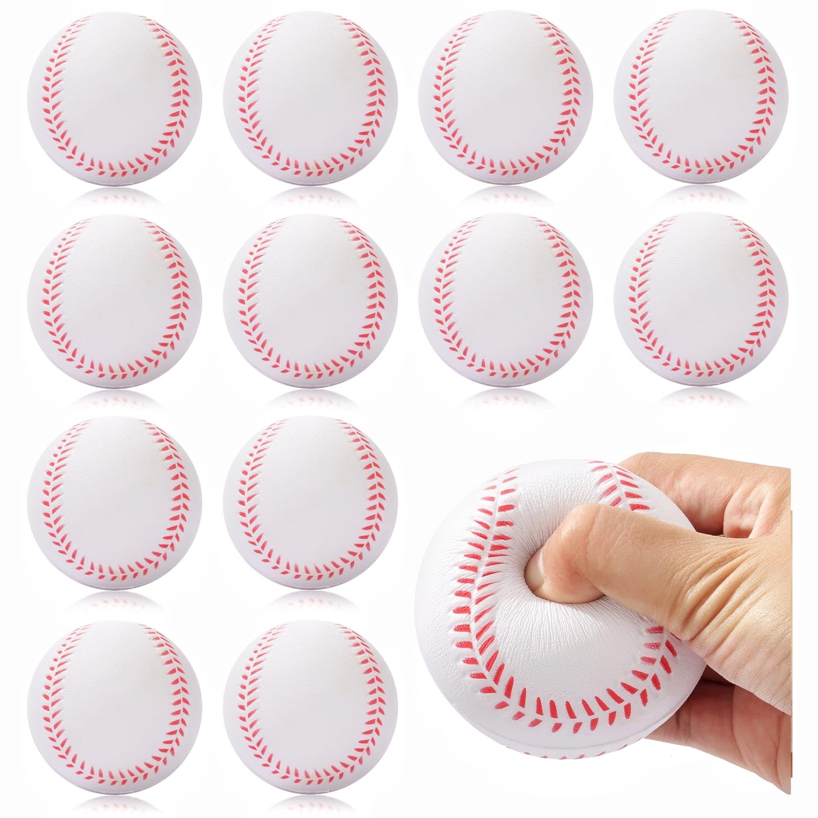 Photo 1 of INTOWIND 12 Pack Foam Baseballs Softballs Foam Training Ball for Kids Beginners, 9 inch Practice Baseballs Tballs, Safe Throwing, Catching and Batting Practice