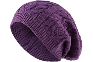Zsedrut Women Slouchy Beanie Men Winter Knit Skull Cap Acrylic Hat for Girls Cold Weather Woman Toque