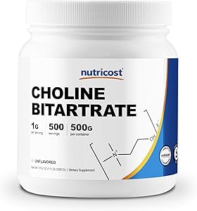 Nutricost Pure Choline Bitartrate Powder 500 Grams