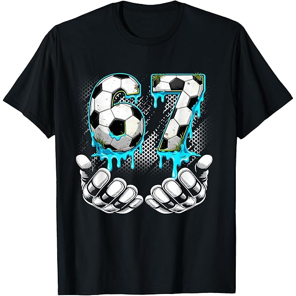 Amazon.com: Soccer 67 Six Seven Funny Gen Alpha Meme Drip T-Shirt