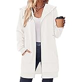 Zeagoo Women's Zip Up Hoodies Long Tunic Sweatshirts Oversized Fleece Casual Long Sleeve 2026 Fall Hoodie Jacket Coat