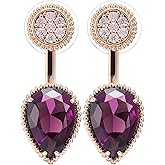Teardrop Crystal Dangle Earrings for Women Rose Glod Plated Jewelry