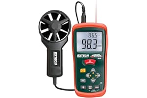 Extech AN200 CFM/CMM Mini Thermo-Anemometer with Built-in Infrared Thermometer